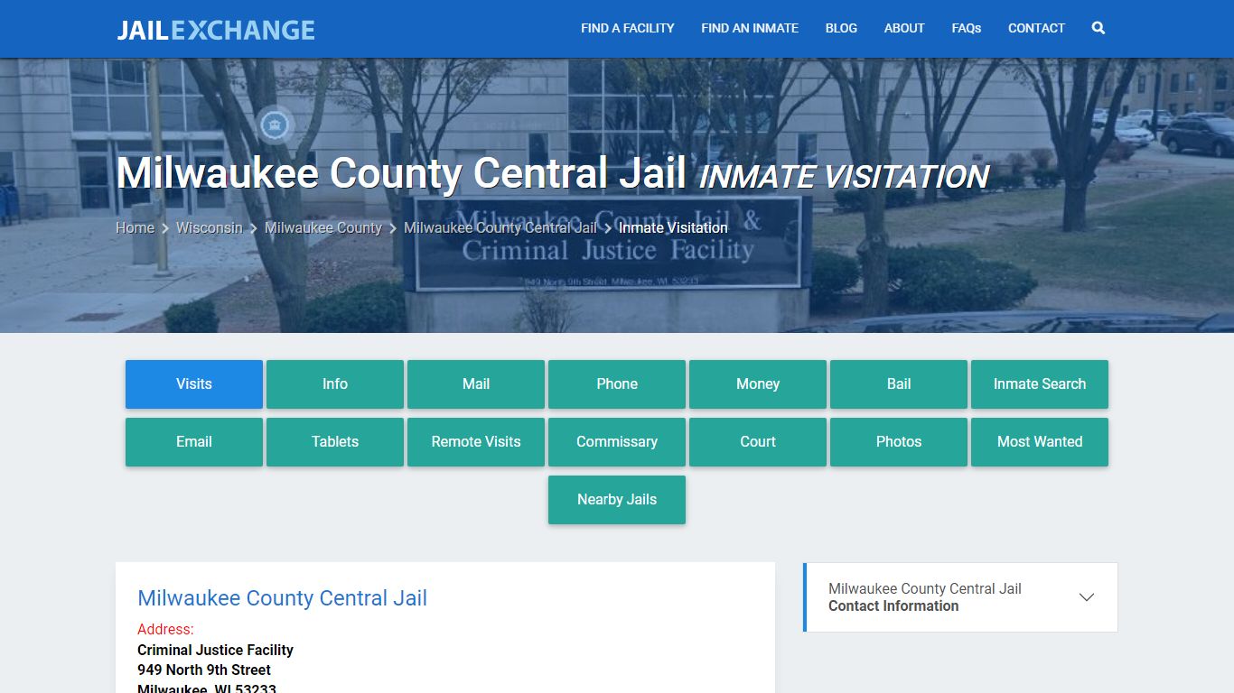 Inmate Visitation - Milwaukee County Central Jail, WI
