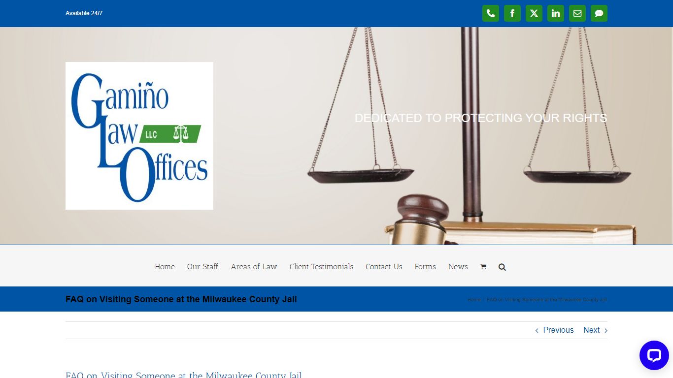 FAQ on Visiting Someone at the Milwaukee County Jail